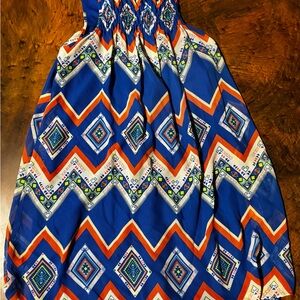 Sequin Hearts Blue and Orange Dress